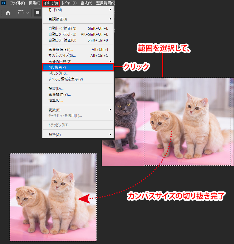 Photoshopのカンバスサイズ変更「基本・簡単・画像に合わせる」3方法