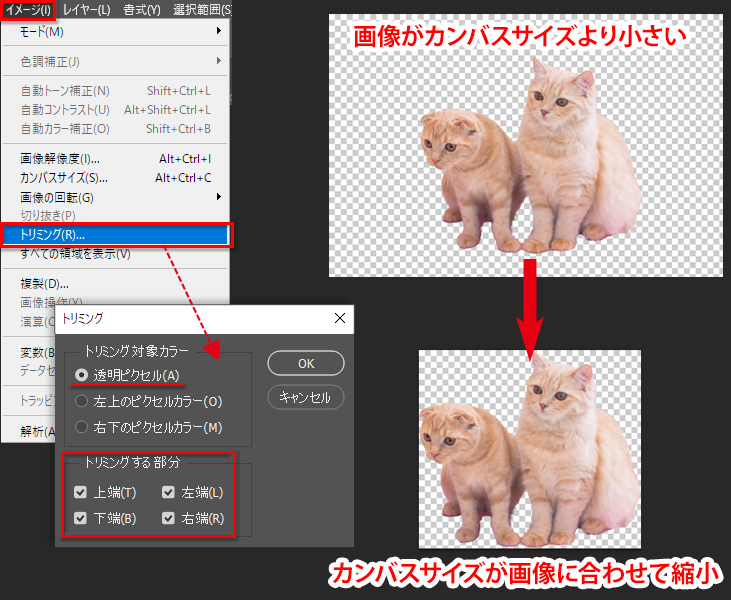 Photoshopのカンバスサイズ変更「基本・簡単・画像に合わせる」3方法